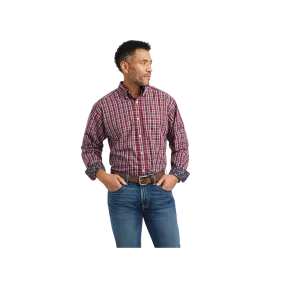 Ariat Men's Wrinkle Free Emilio Classic Fit Rio Red Shirt