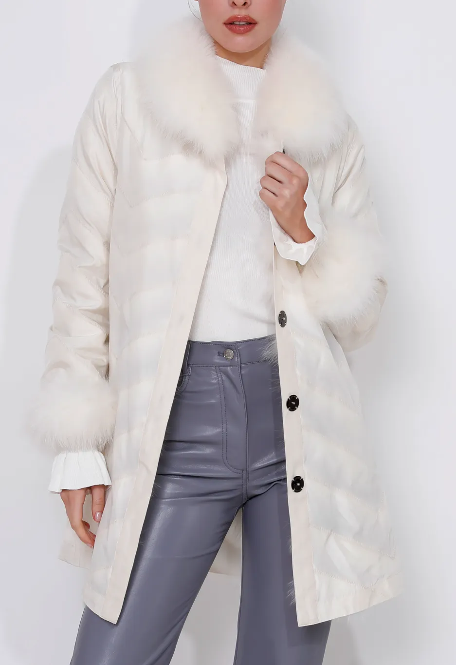 AUDREY SILK REVERSIBLE TRAVEL COAT IN IRISH CREAM