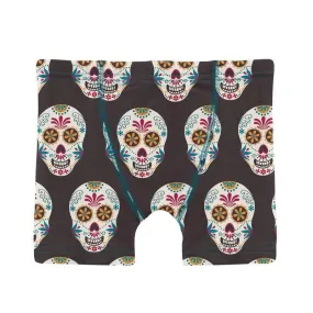 Bamboo Boxer Brief - Midnight Dia de los Muertos