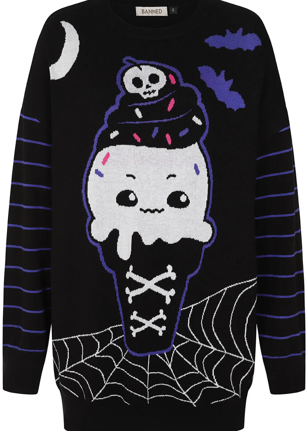 Banned Alternative Yami Ice Cream Sweater Black