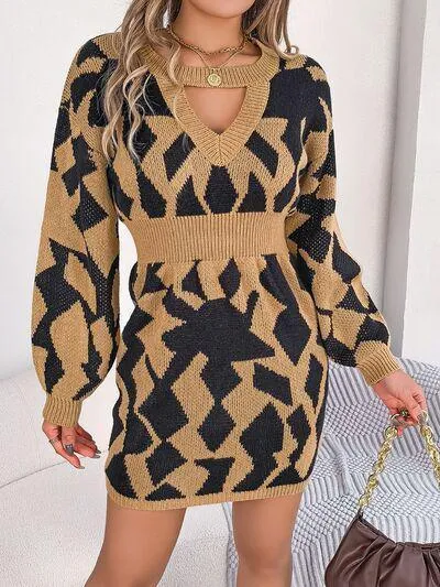 Be Phenomenal Lantern Sleeve Sweater Dress