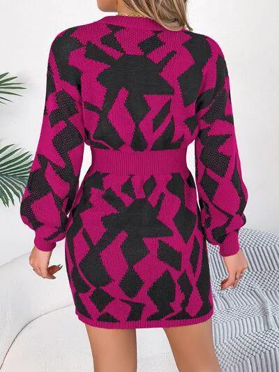 Be Phenomenal Lantern Sleeve Sweater Dress