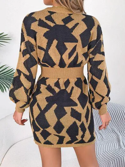 Be Phenomenal Lantern Sleeve Sweater Dress