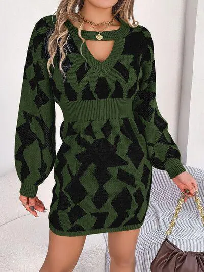 Be Phenomenal Lantern Sleeve Sweater Dress
