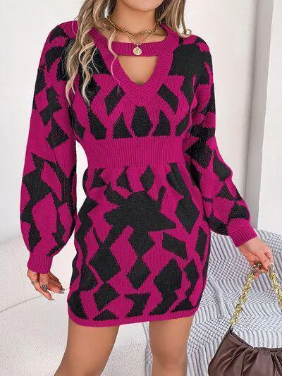 Be Phenomenal Lantern Sleeve Sweater Dress
