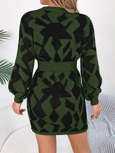 Be Phenomenal Lantern Sleeve Sweater Dress