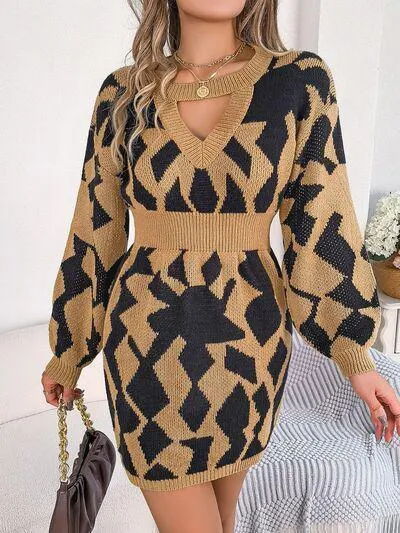 Be Phenomenal Lantern Sleeve Sweater Dress