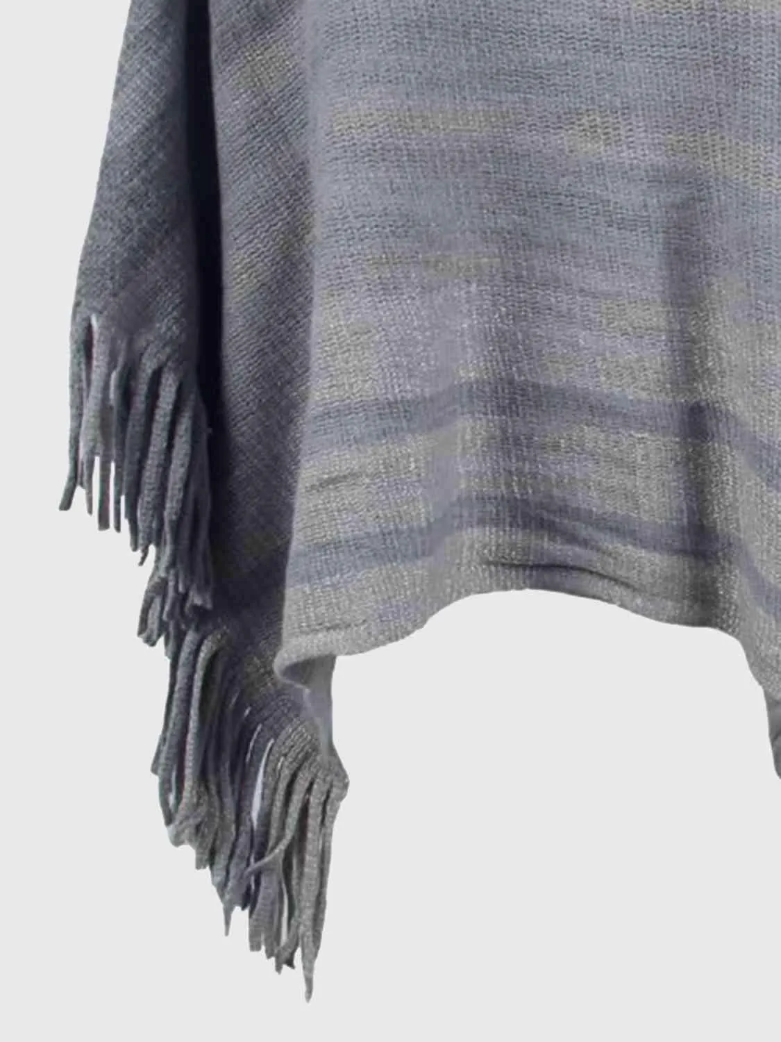 Boho Vibe Boat Neck Fringe Poncho