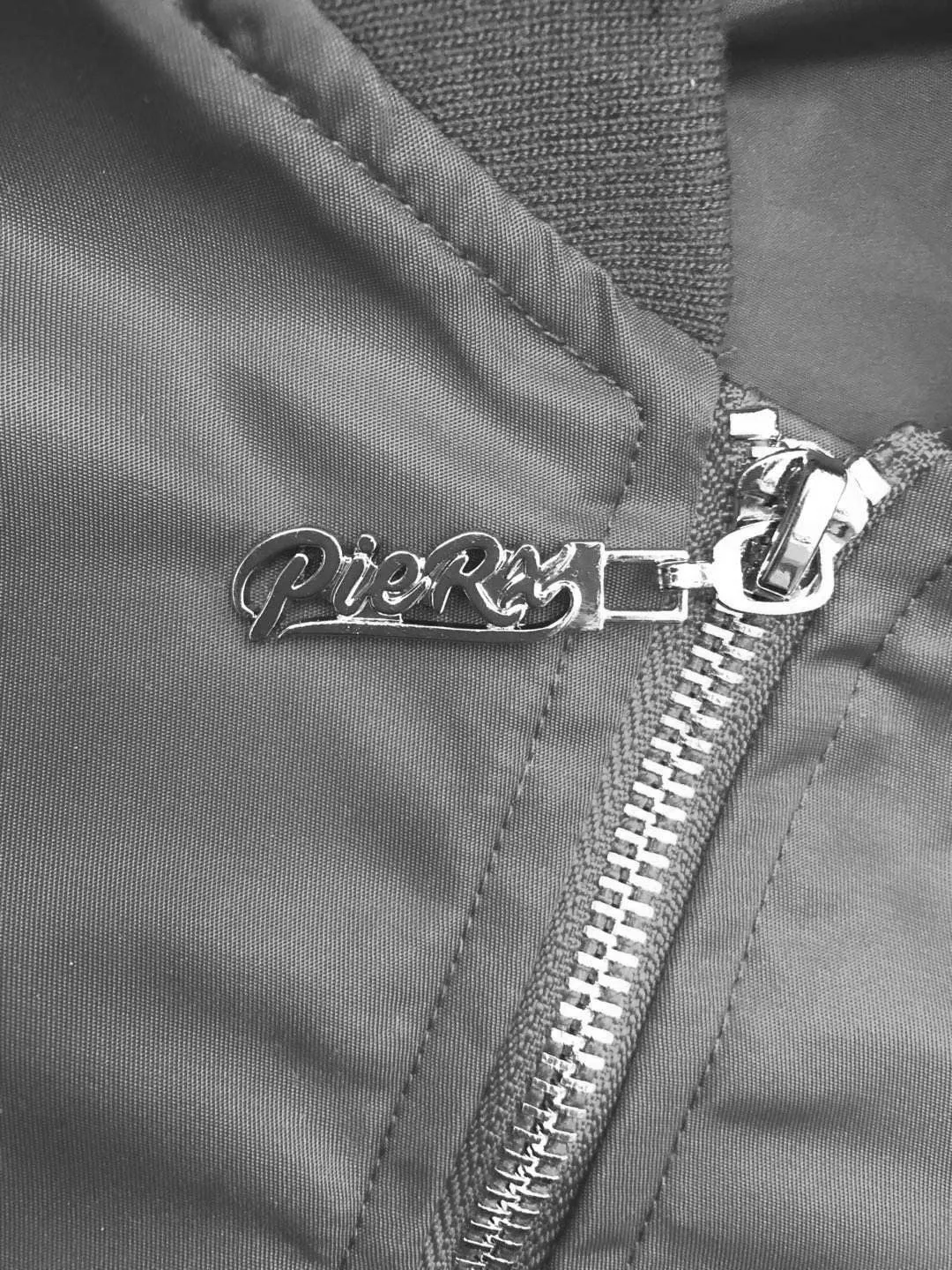 Bomber Jacket - Gray Satin Gray Wolf