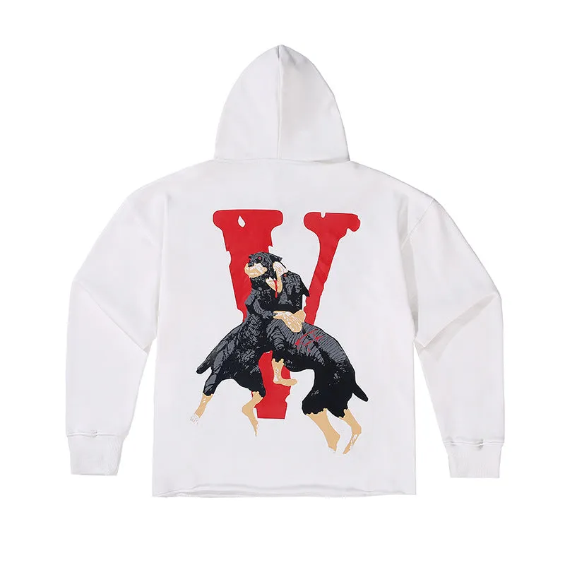 Bone Vlone Hoodie Skull Hip-Hop Street Men and Women Loose Sweater Coat