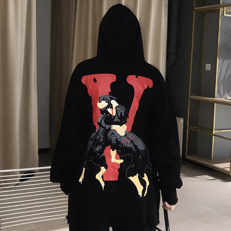 Bone Vlone Hoodie Skull Hip-Hop Street Men and Women Loose Sweater Coat