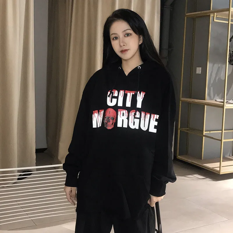 Bone Vlone Hoodie Skull Hip-Hop Street Men and Women Loose Sweater Coat