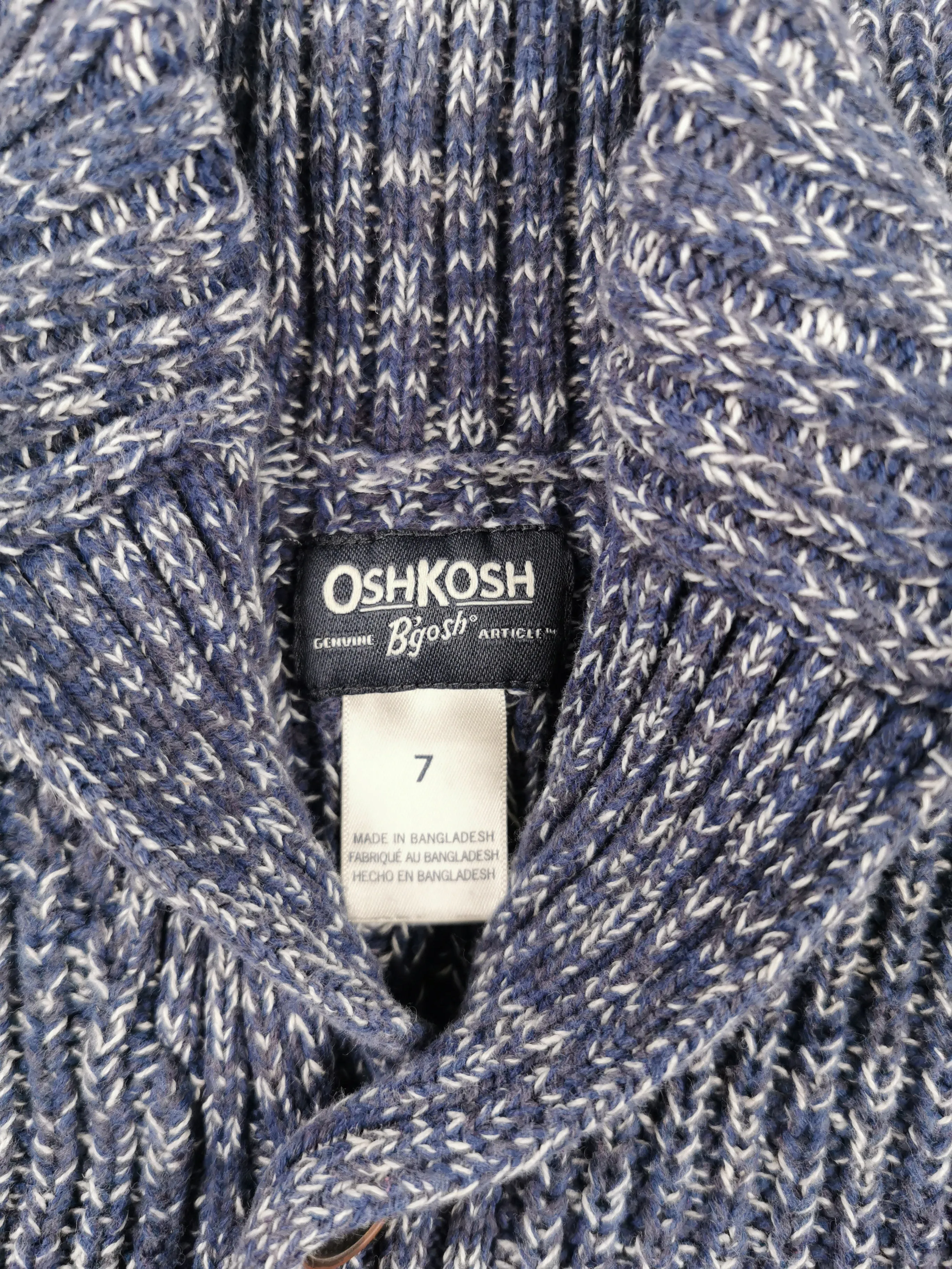 BOY SIZE 7 YEARS - OSHKOSH Thick Knit Dress Sweater EUC B41