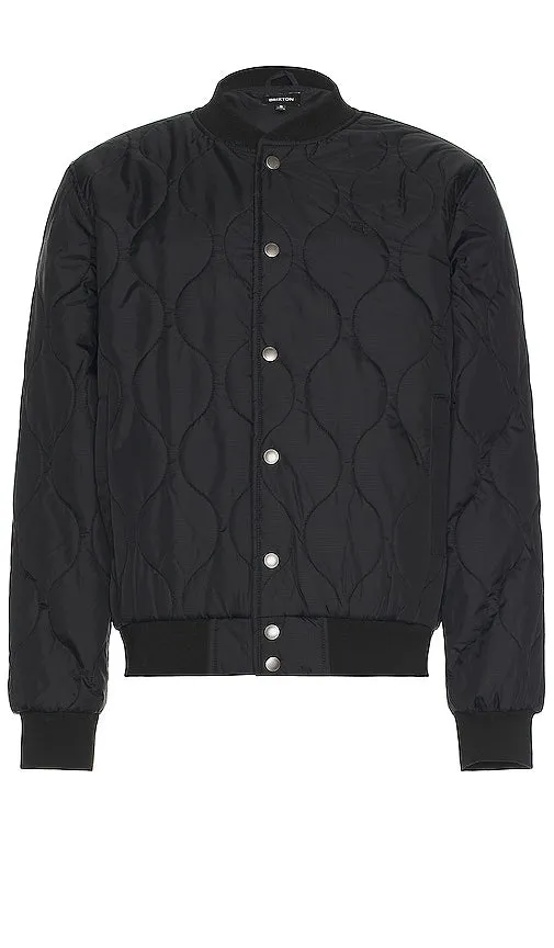 Brixton Dillinger Quilted Bomber Jacket in Black
