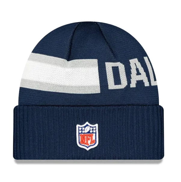 Dallas Cowboys Navy 2024 New Era Cold Weather Tech Knit Beanie