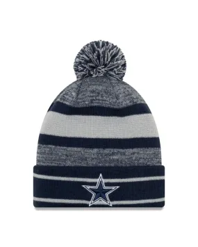Dallas Cowboys Primary Logo New Era Grey/Blue - Cuffed Knit Pom