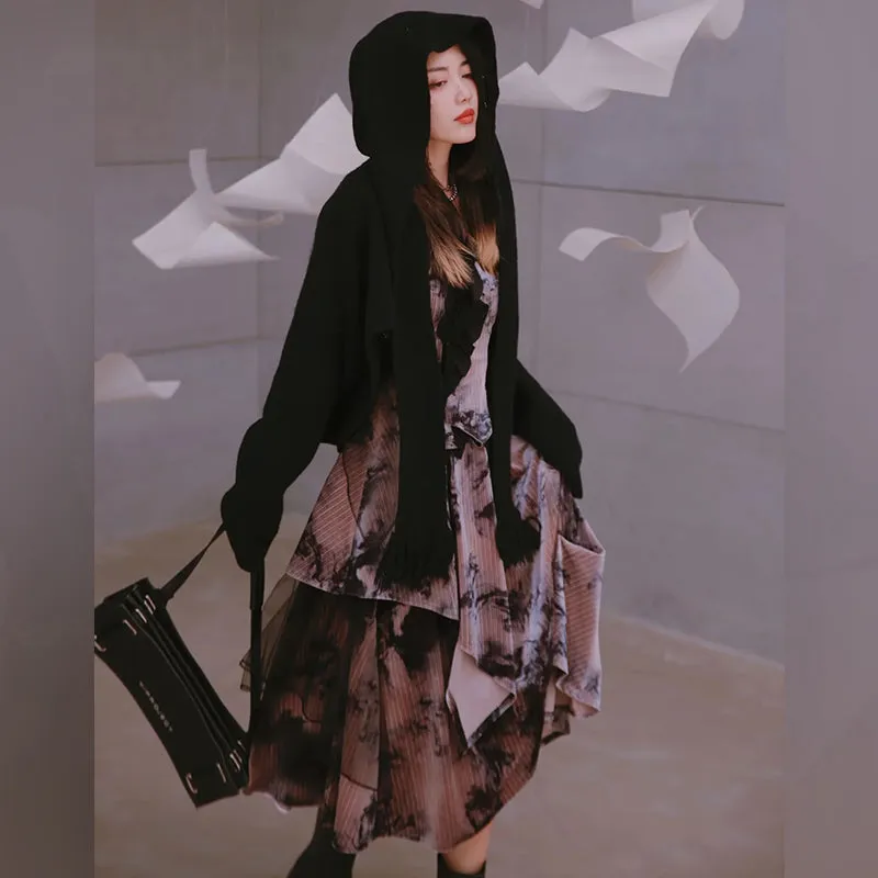Dark Velvet Fall Dress