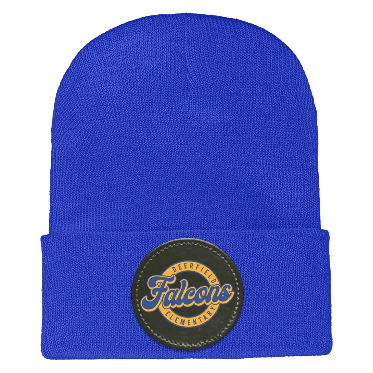 Deerfield STAFF Spirit Wear-1501 Yupoong Adult Cuffed Knit Beanie - Circle Patch