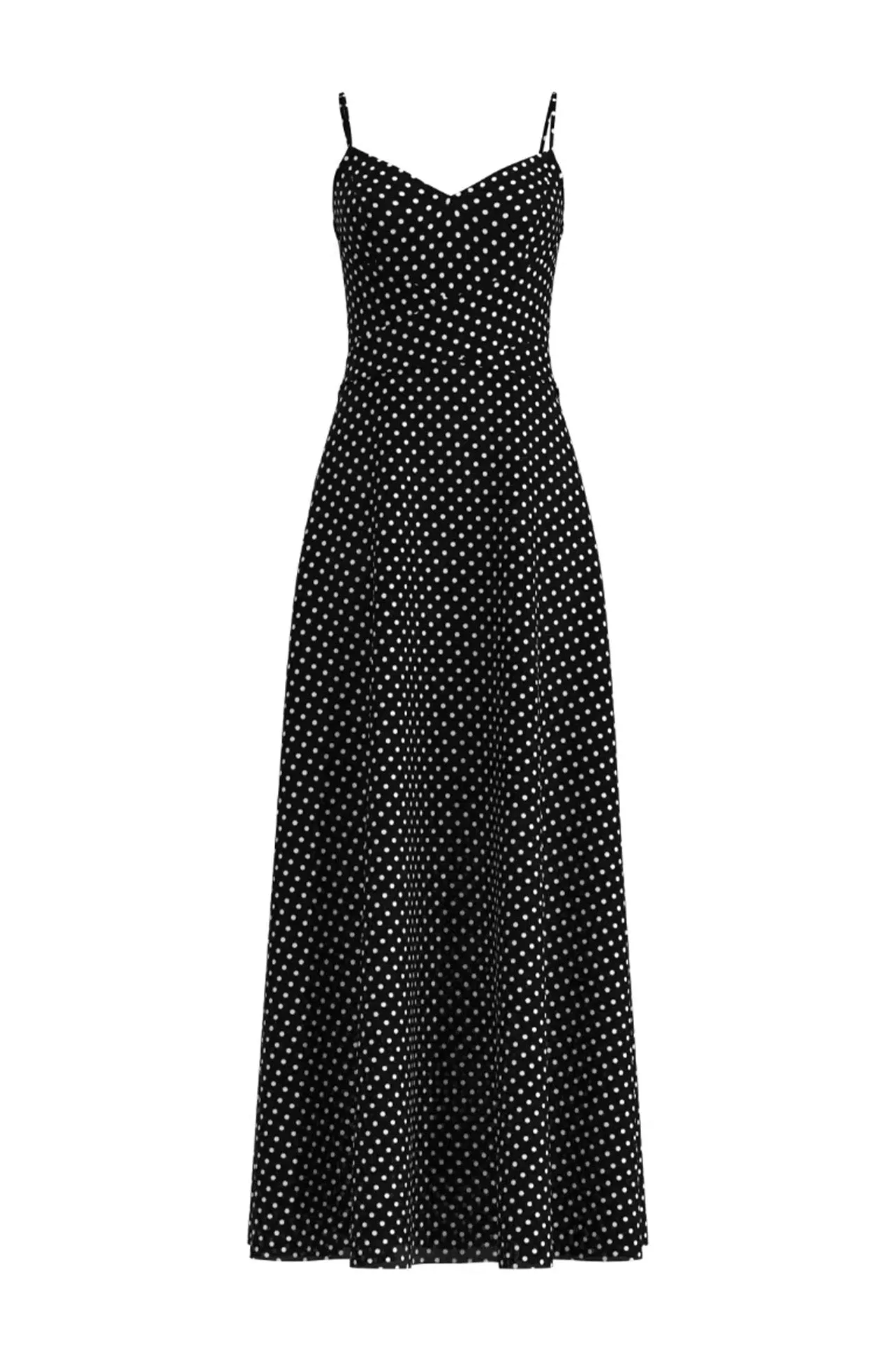 DOTS PRINTING SLIP DRESS