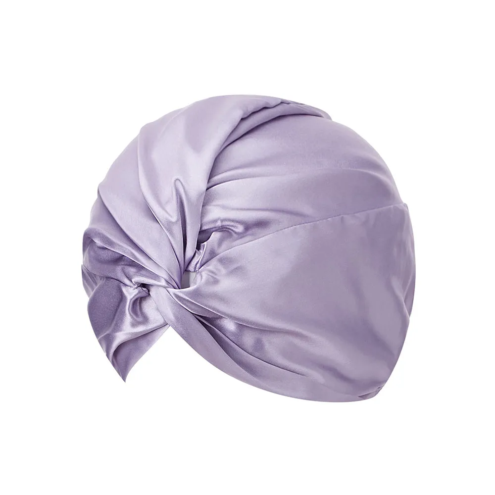 Double Layer Silk Bonnet - Lavender