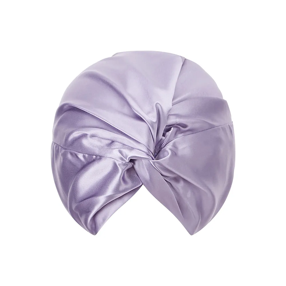 Double Layer Silk Bonnet - Lavender