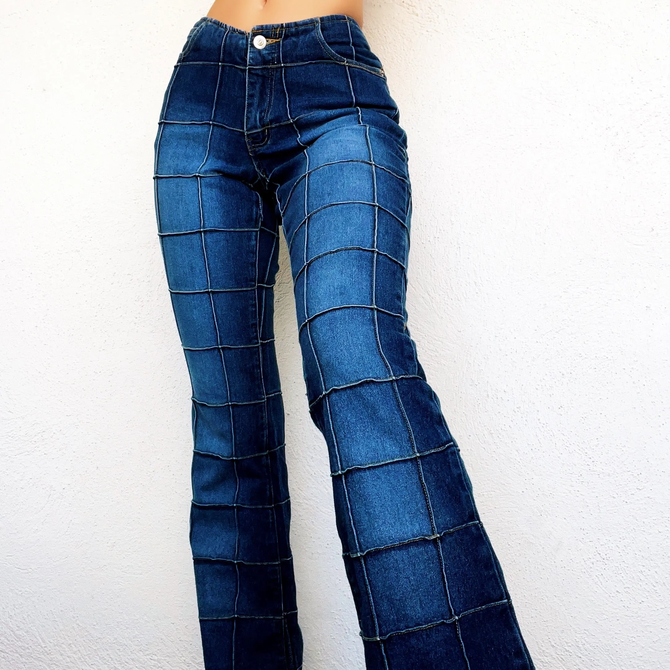 Early 2000s Grid Jeans (S)