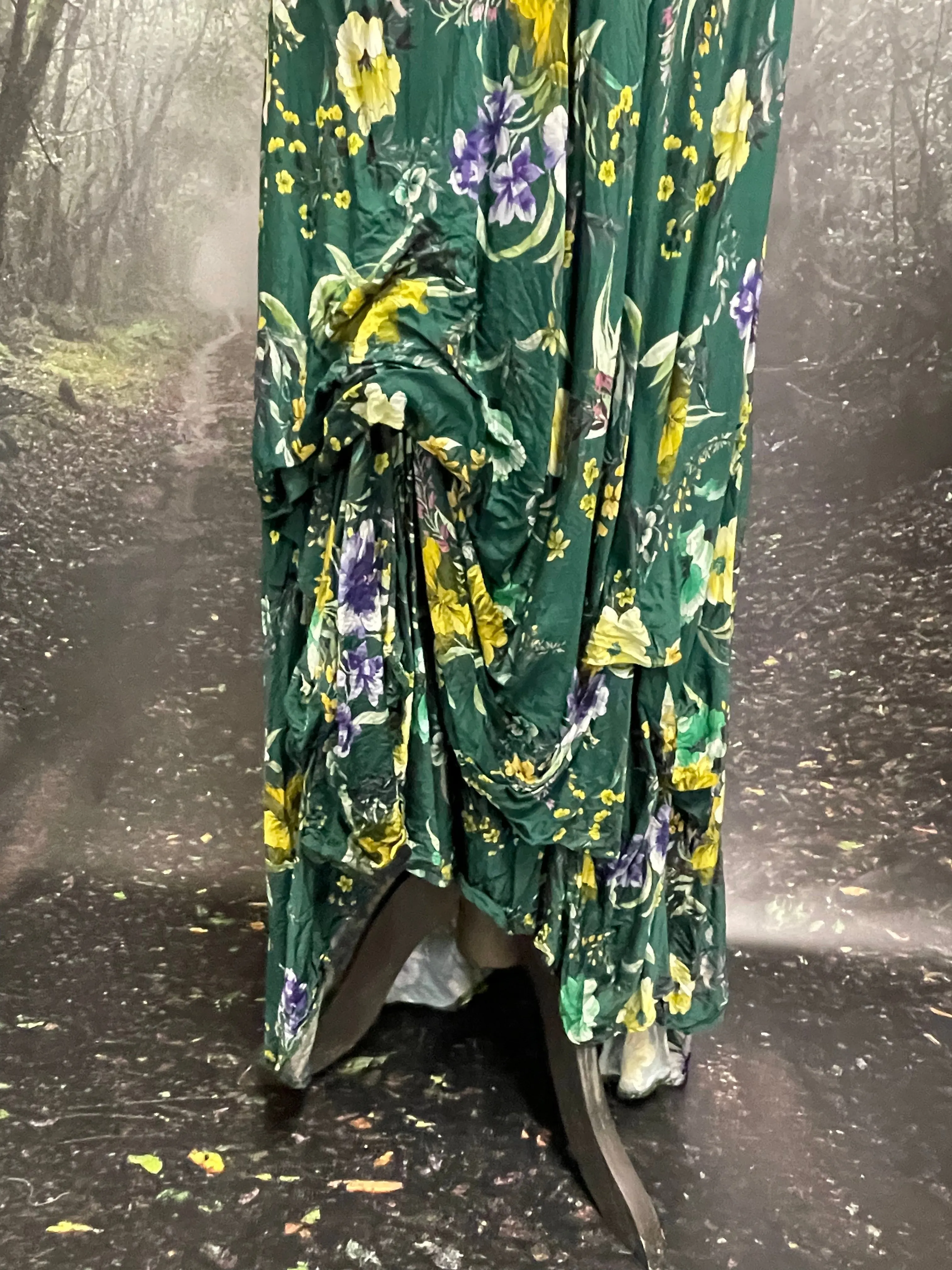Emerald floral Slip dress