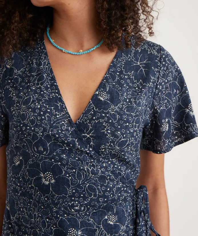 Emlyn Midi Dress - Indigo Floral