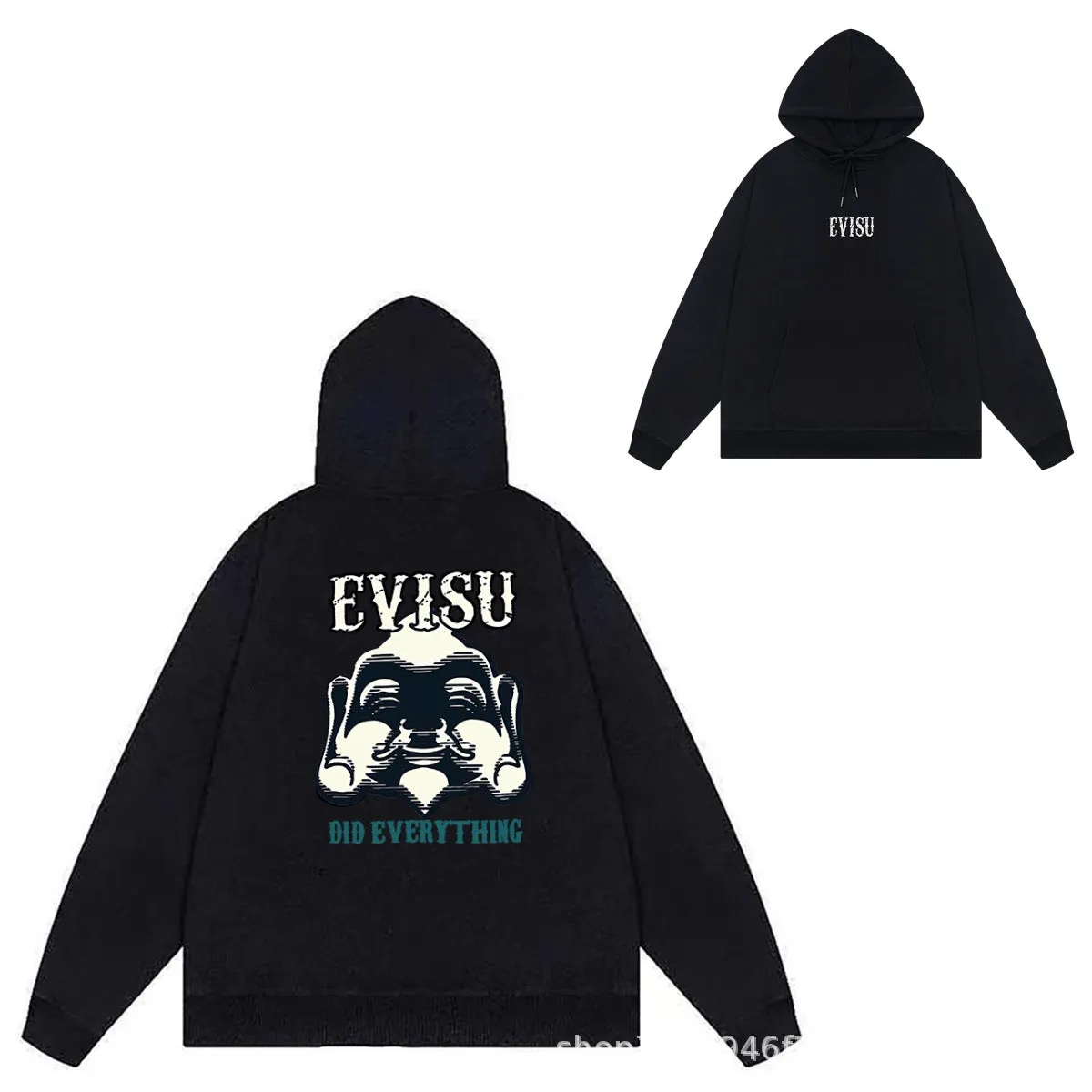 Evisu Hoodie Letter Print Male