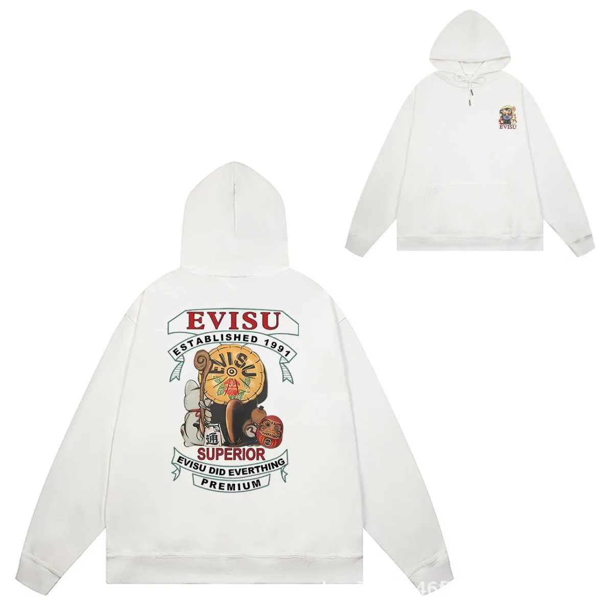 Evisu Hoodie Letter Print Male