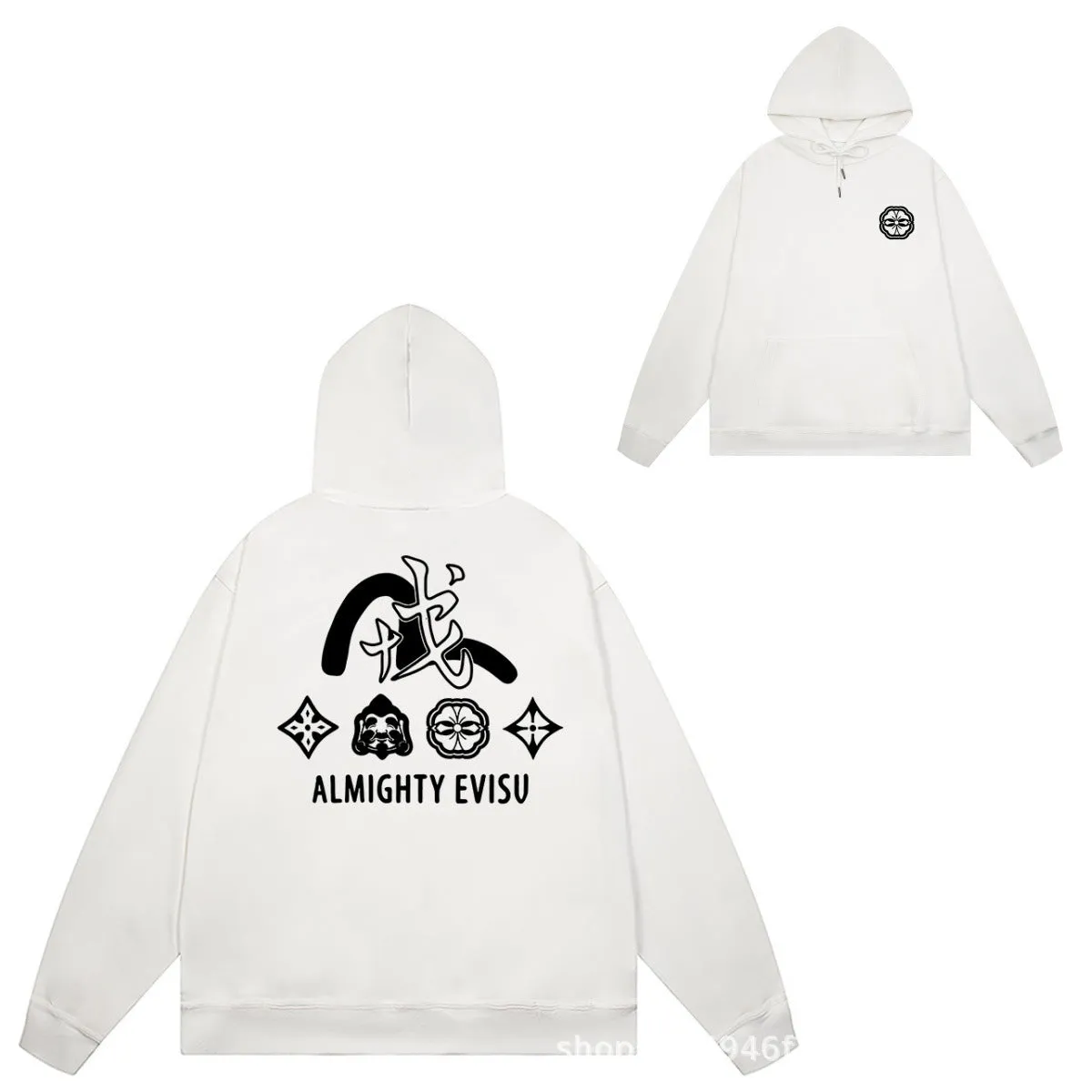 Evisu Hoodie Letter Print Male