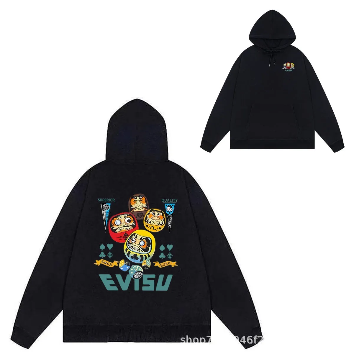 Evisu Hoodie Letter Print Male