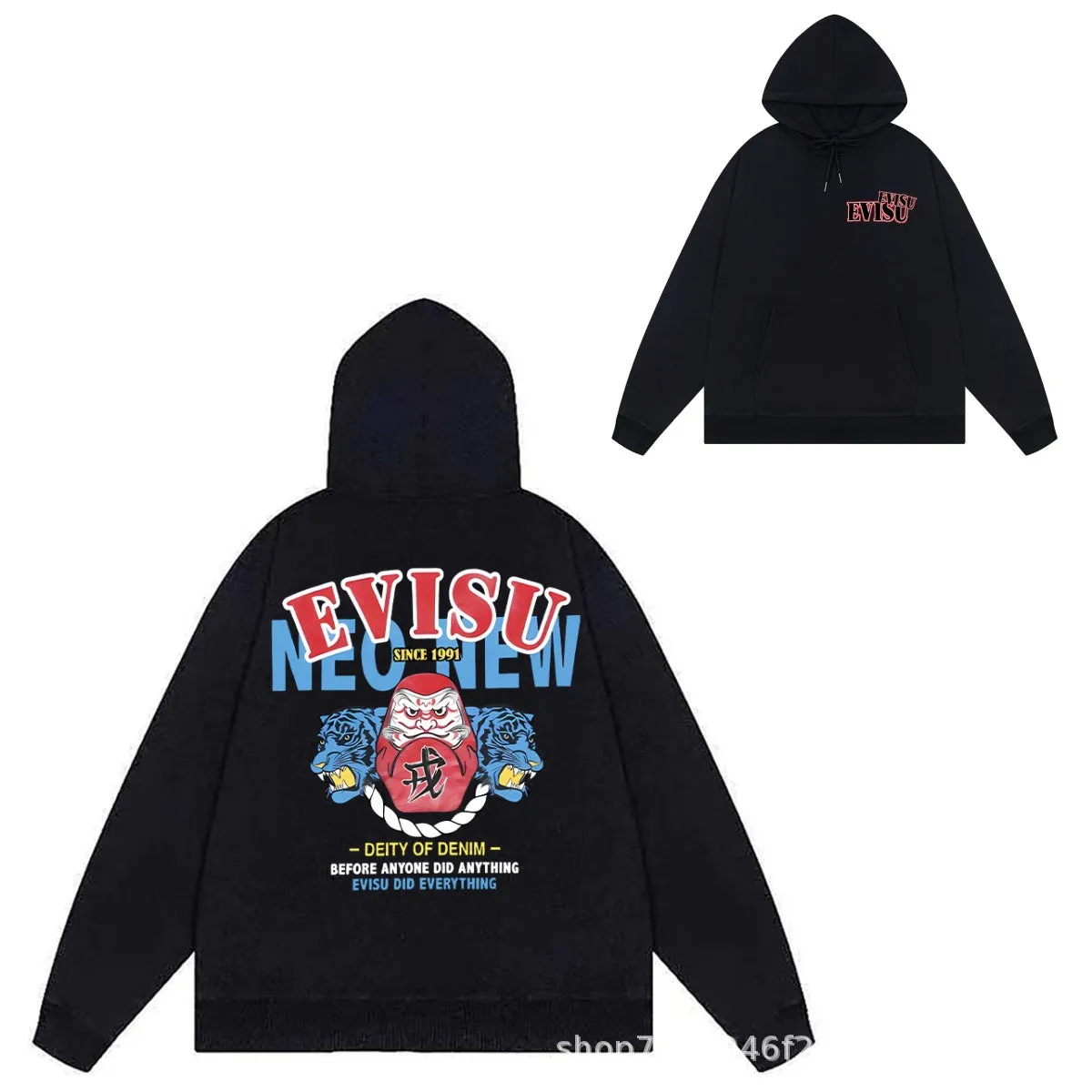 Evisu Hoodie Letter Print Male