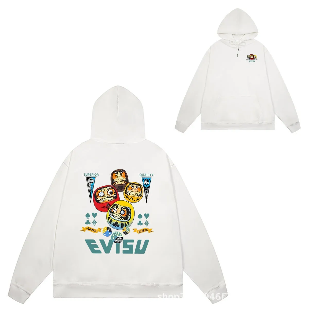 Evisu Hoodie Letter Print Male