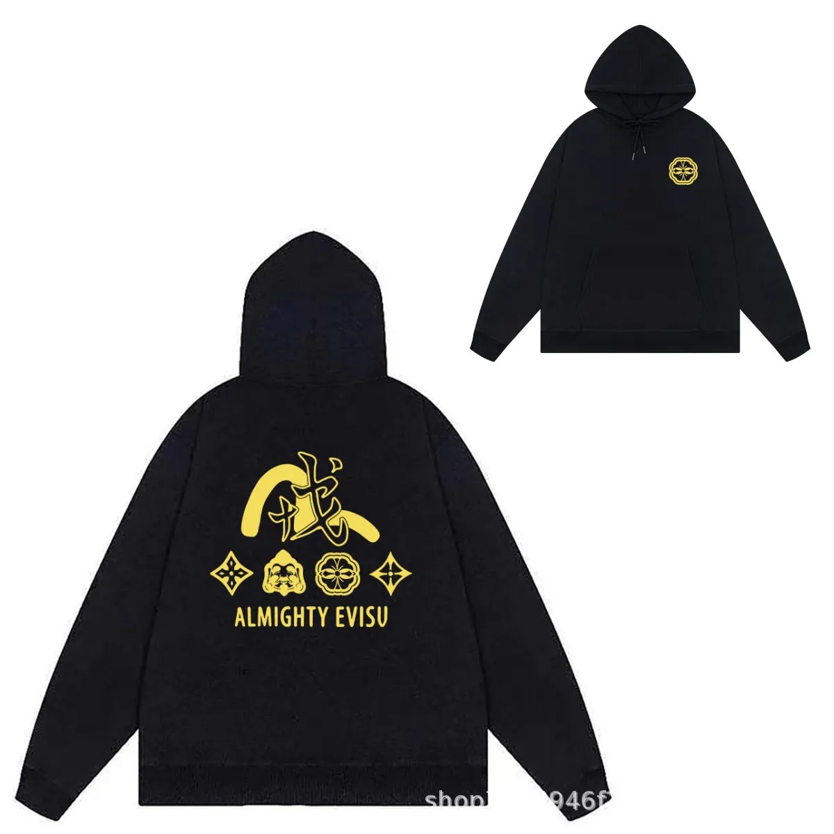 Evisu Hoodie Letter Print Male