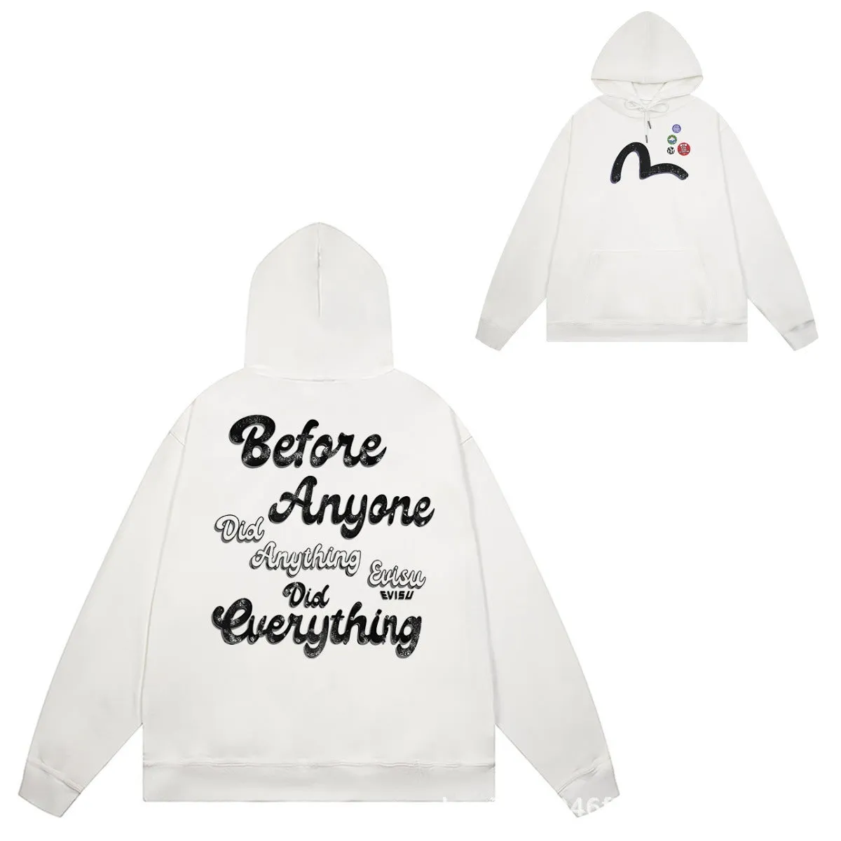 Evisu Hoodie Letter Print Male