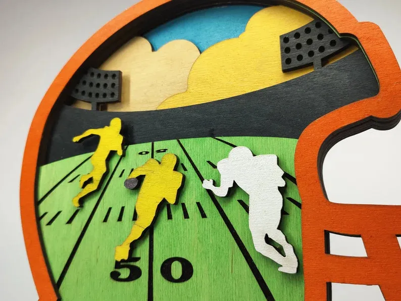 Football Helmet Layer Art