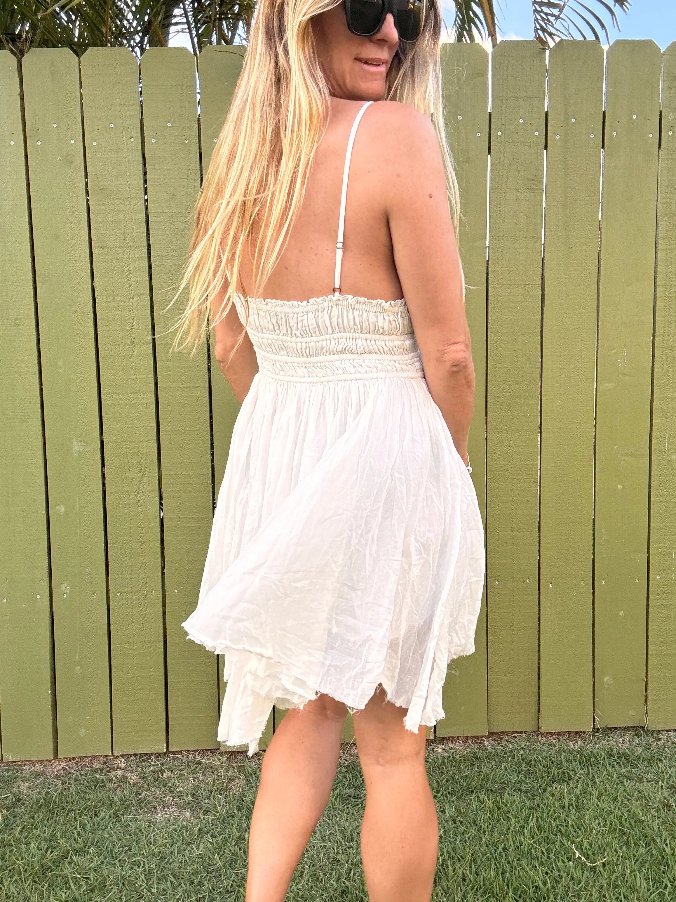 FREE PEOPLE Delia Slip Dress - Ivory