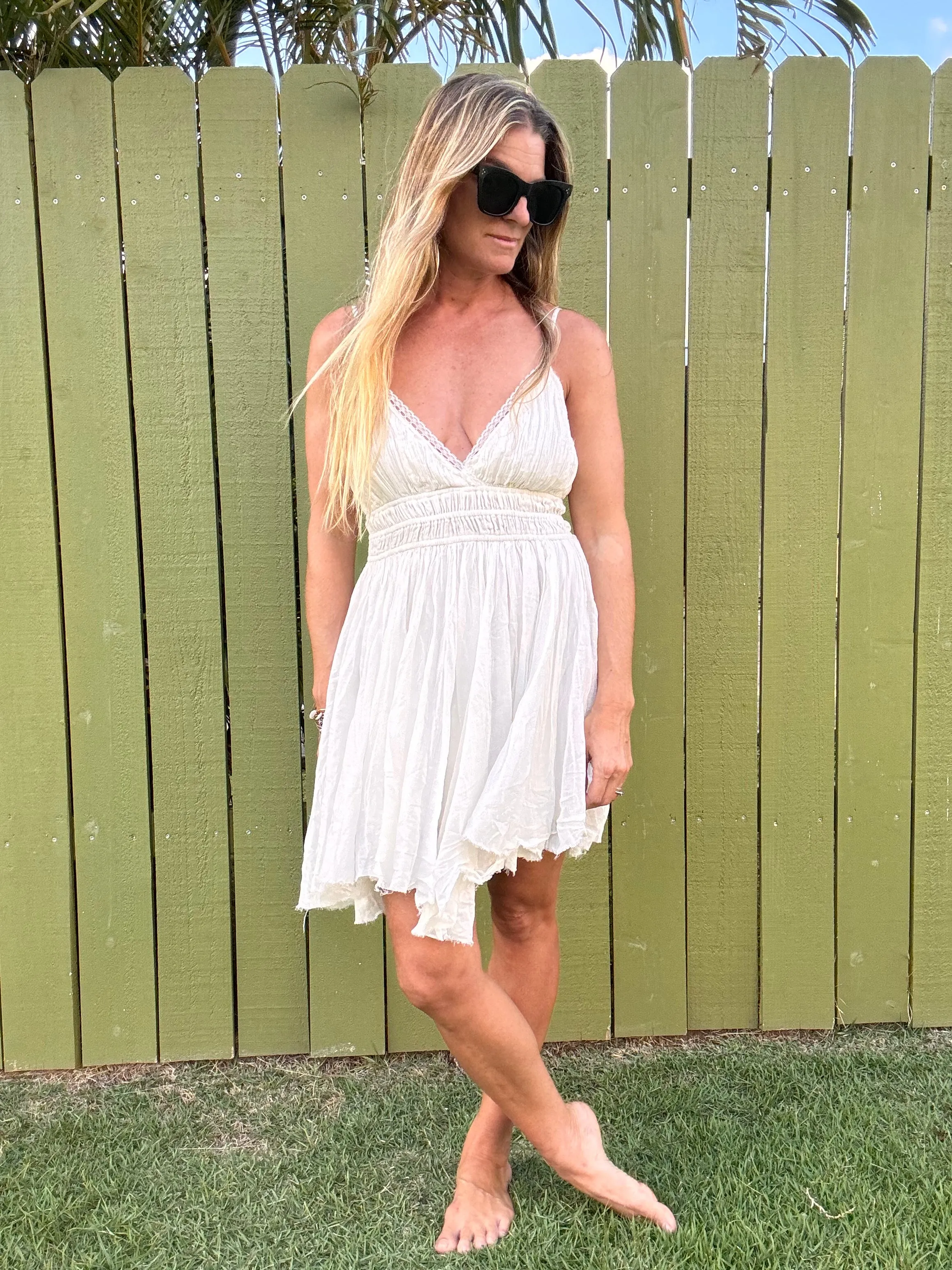 FREE PEOPLE Delia Slip Dress - Ivory