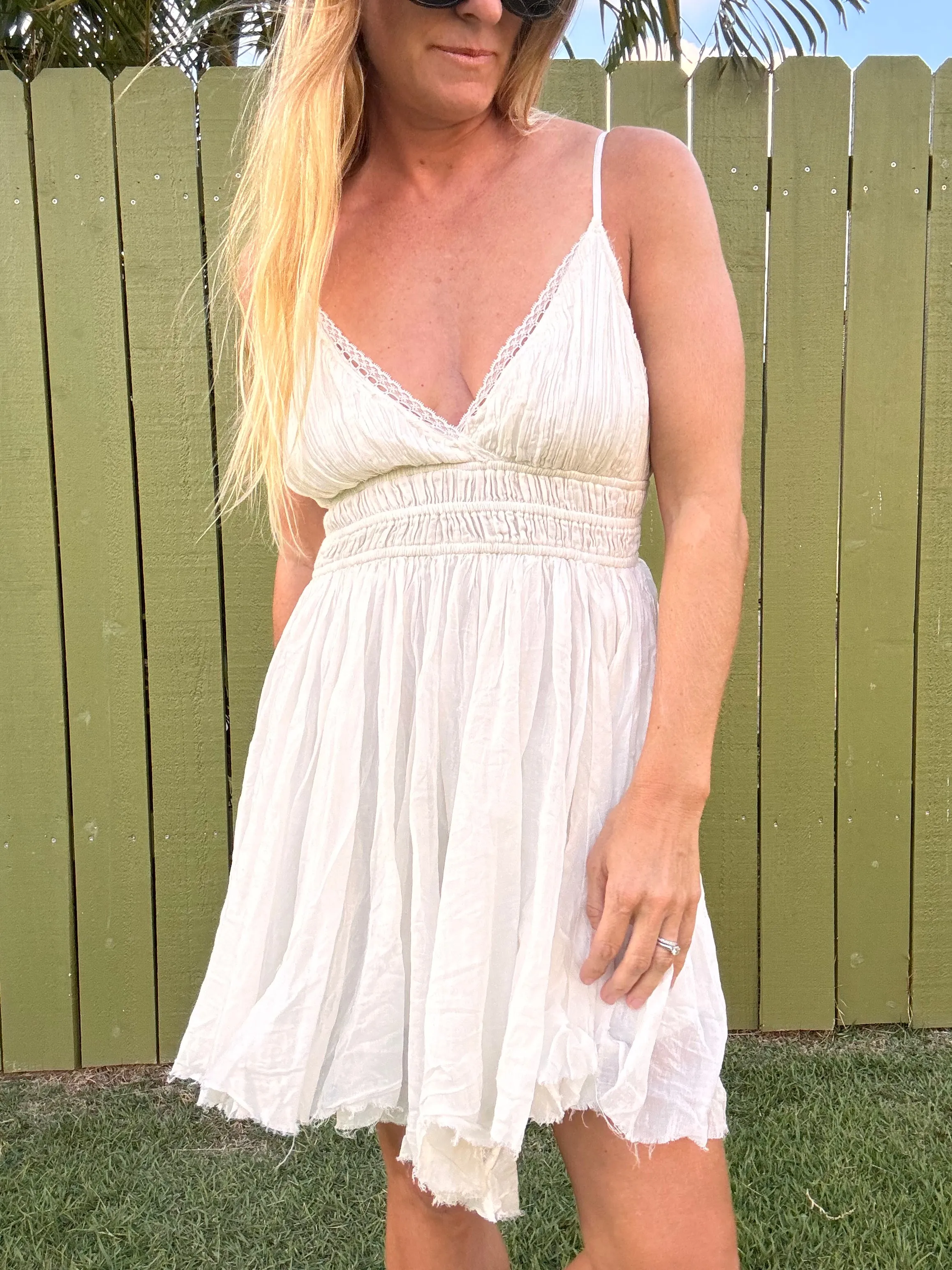 FREE PEOPLE Delia Slip Dress - Ivory