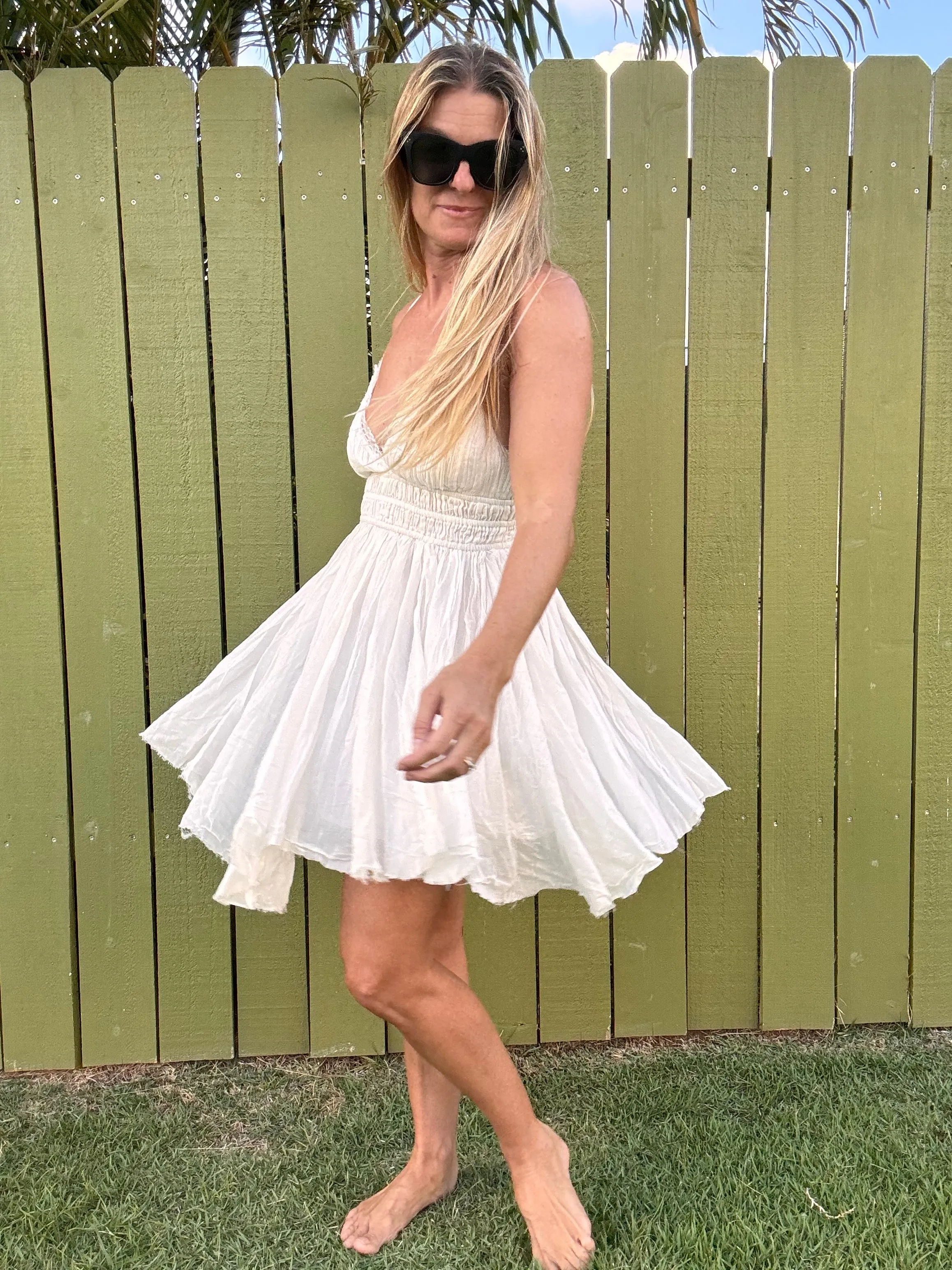 FREE PEOPLE Delia Slip Dress - Ivory