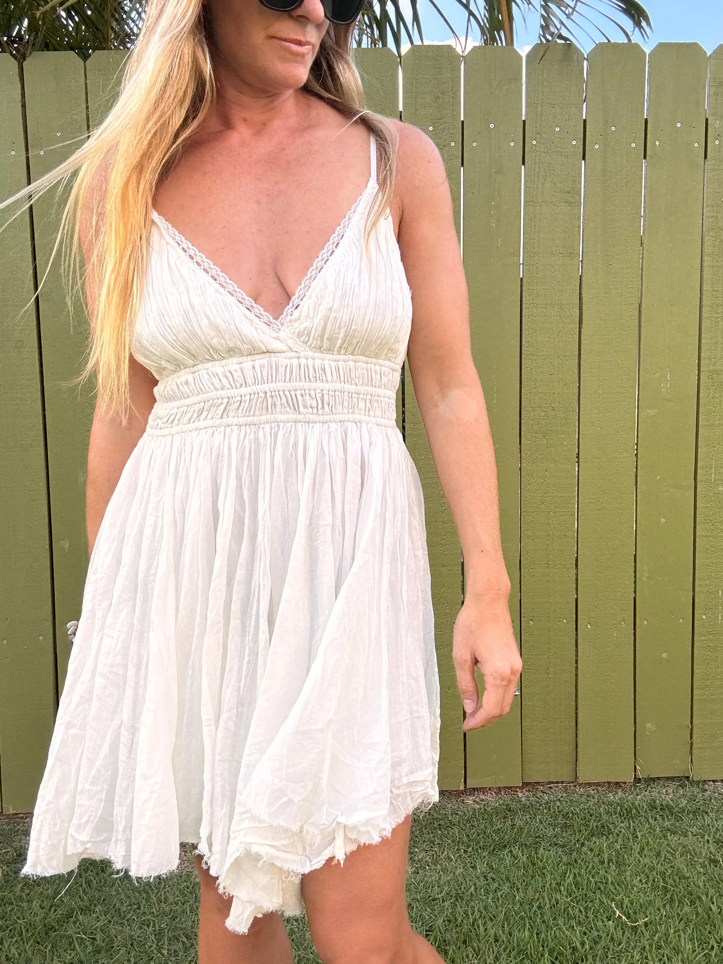 FREE PEOPLE Delia Slip Dress - Ivory