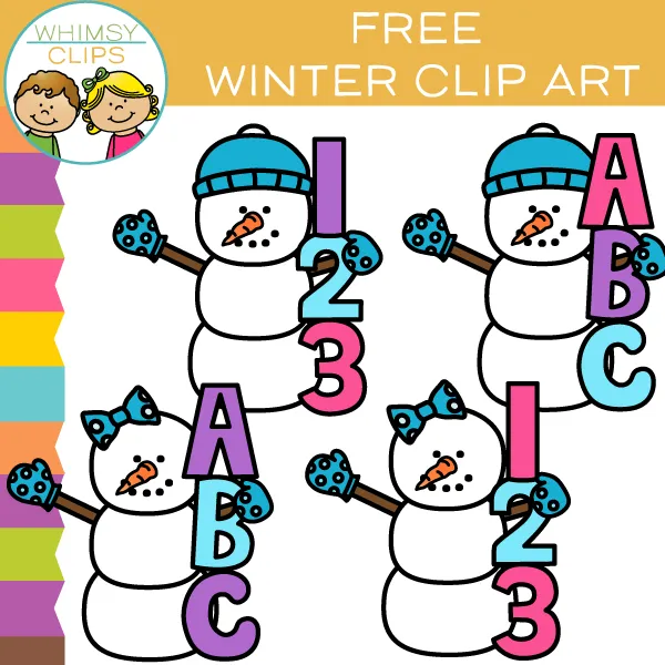 Free Winter Snowman Clip Art
