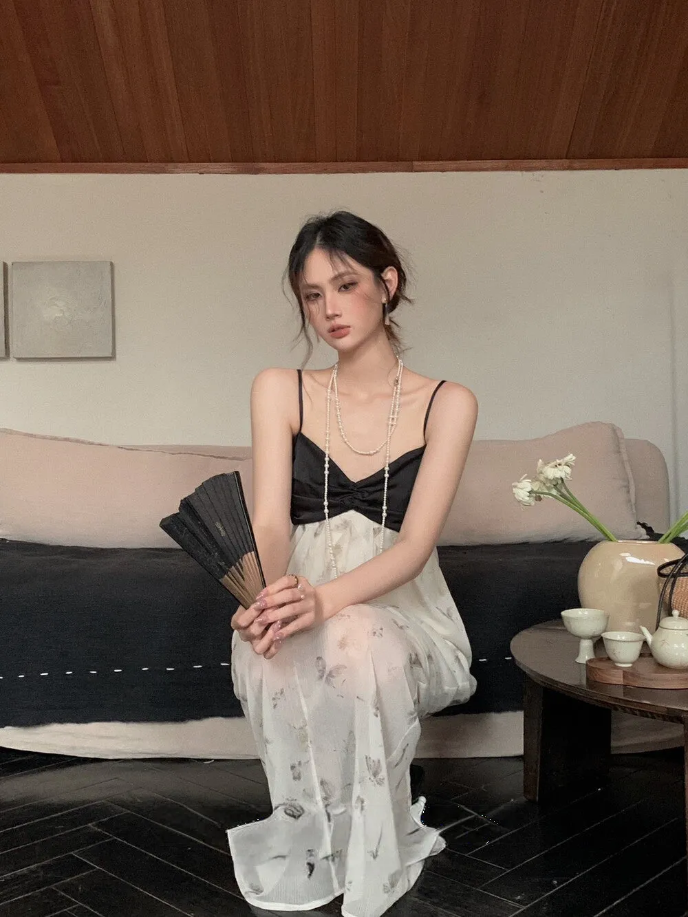 French Floral Slip Dress