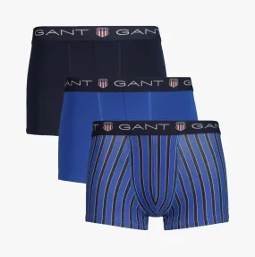 GANT SHIELD STRIPE Mens Trunks 3-Pack Evening Blue