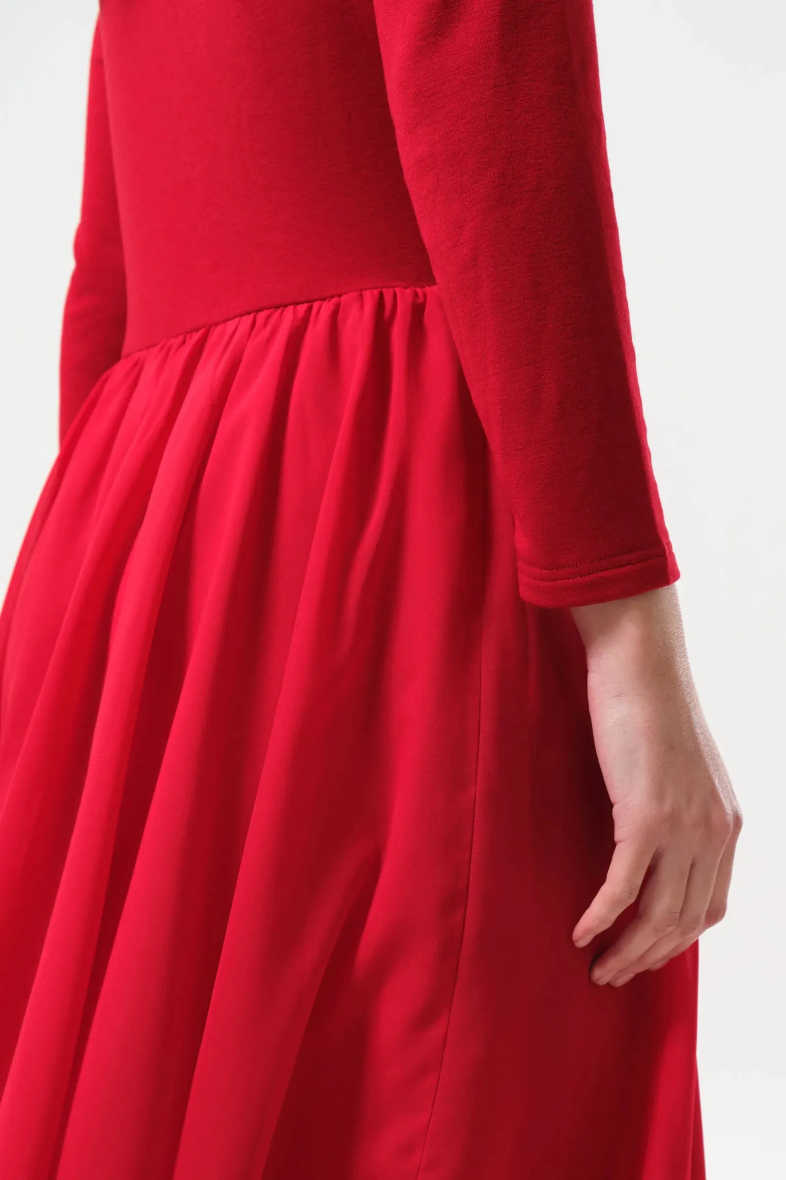Huxley Ballerina Style Maxi Dress - Red