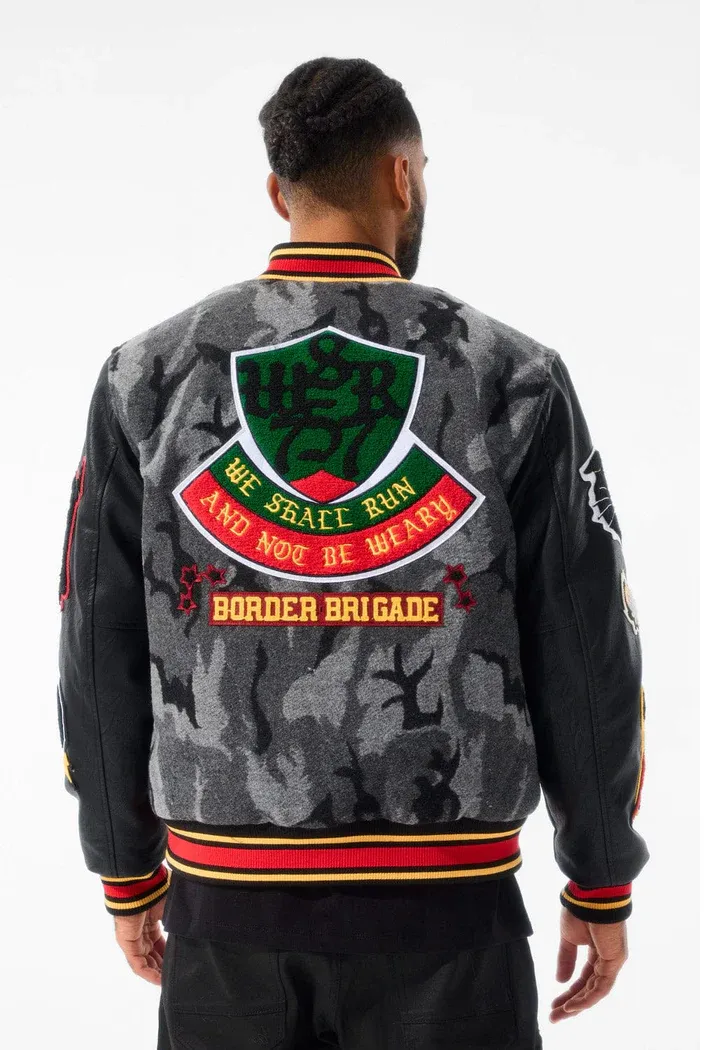 JORDAN CRAIG HELLCAT VARSITY JACKET (BLACK CAMO)