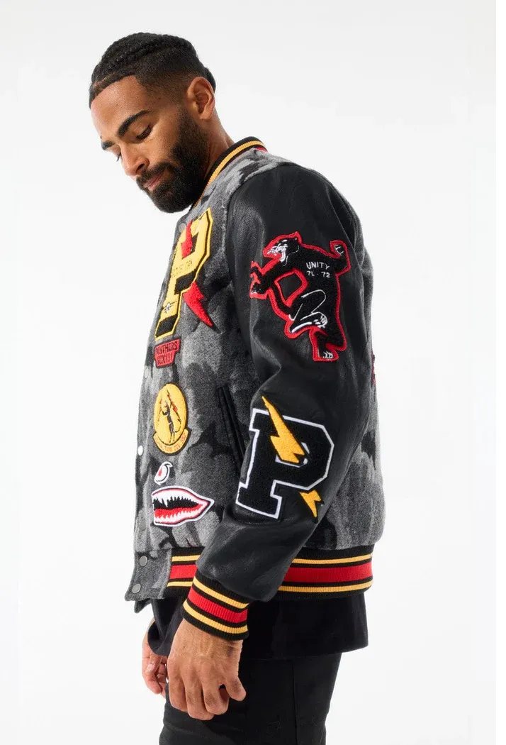 JORDAN CRAIG HELLCAT VARSITY JACKET (BLACK CAMO)