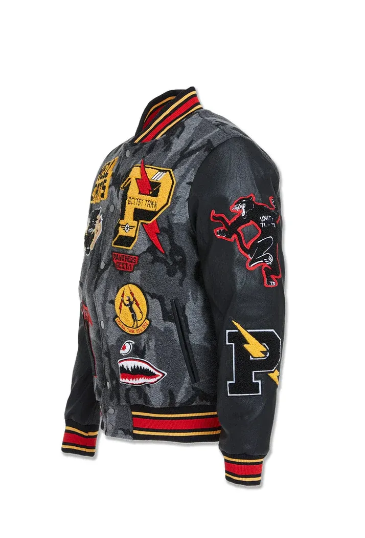 JORDAN CRAIG HELLCAT VARSITY JACKET (BLACK CAMO)