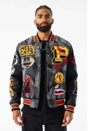JORDAN CRAIG HELLCAT VARSITY JACKET (BLACK CAMO)